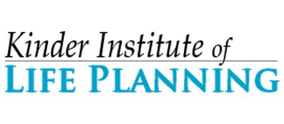 Logo with black and blue font ready Kinder Institute of Life Planning